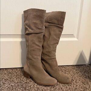 Steve Madden Tan Suede Knee-High Boots